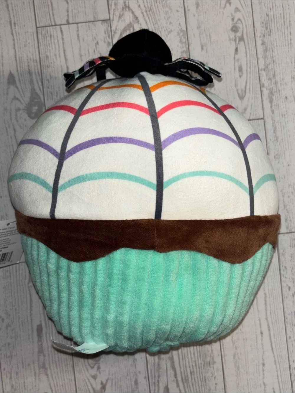 Halloween Pillow Set BOO Throw Pillow & Spider Cupcake Plush NWT